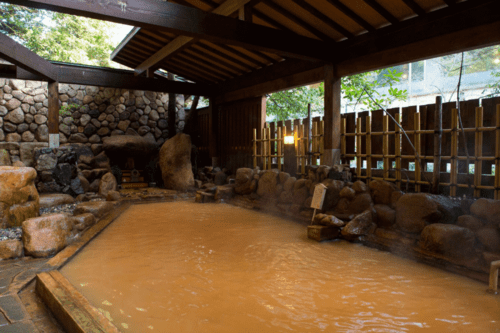 bain thermal expérience arima onsen Japan road